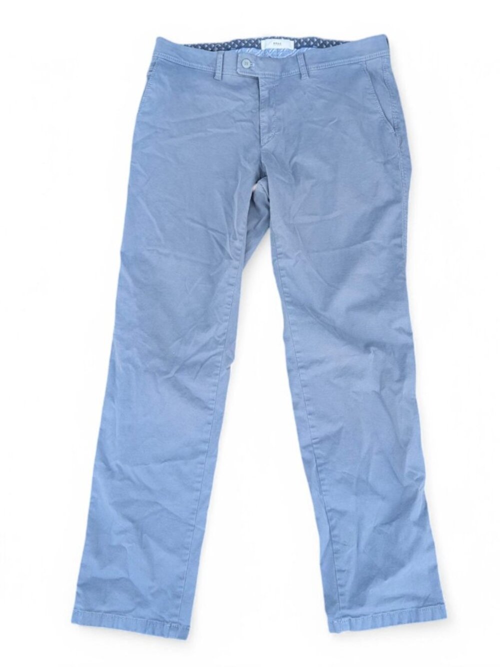 BRAX Feel Good Men's Chino Pants - Size 38W x 31L - Light Blue Made in Ukraine
